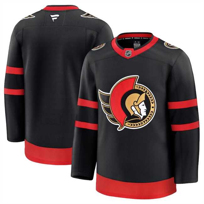 Mens Ottawa Senators Custom Black 2024-25 Home Stitched Hockey Jersey->customized nhl jersey->Custom Jersey